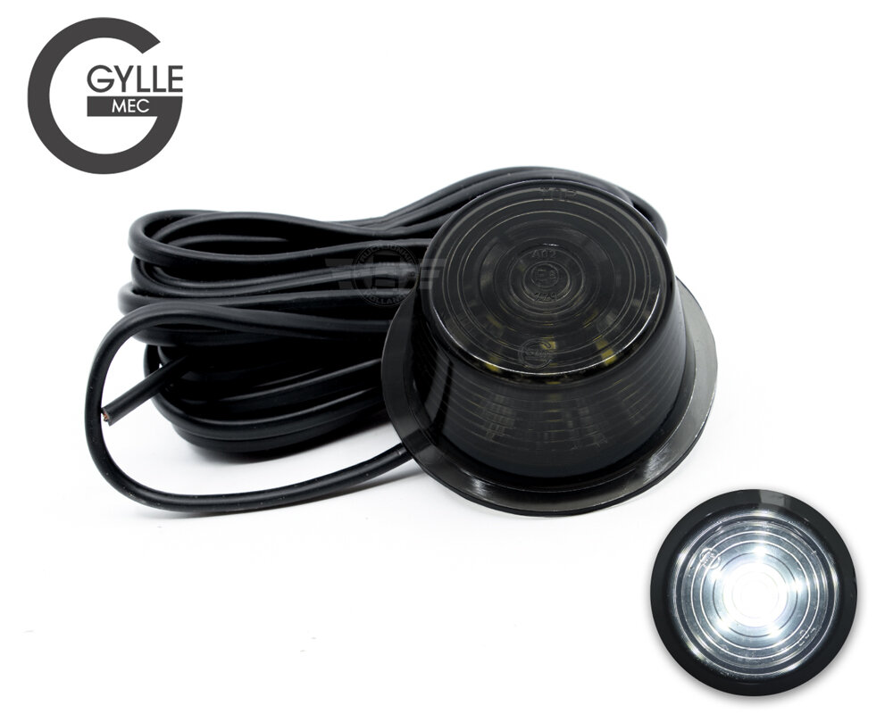 Gylle Feu De Gabarit Latéral 6 LED Blanc Verre Fumé 10‑30V