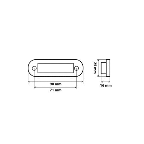 C2-98-DV-OR Diode 12-24V E-mark E4 90x25x15mm Longueur de câble 0,4m