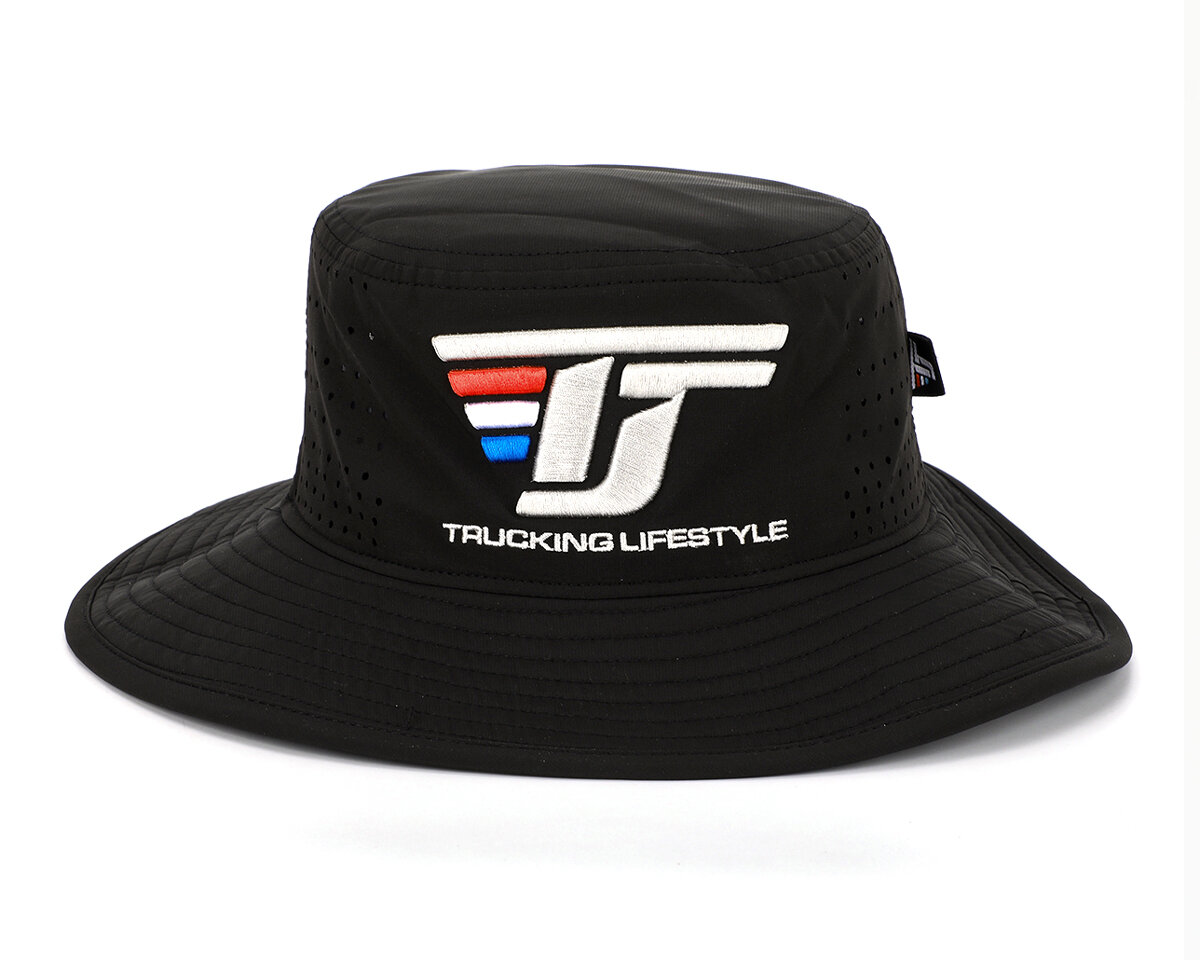 Cappello a Secchiello 100% Poliestere Riciclato 58cm Logo Ricamato 3D Idrorepellente