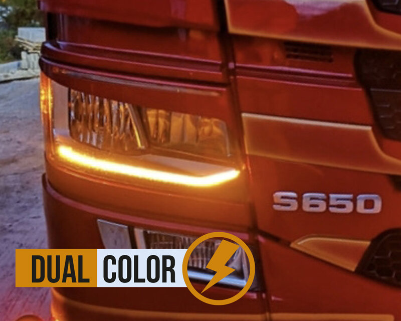 Scania NGS Serie LED Luci Diurne Kit Di Conversione Con Xenon Bianco Ambra Lampeggiante
