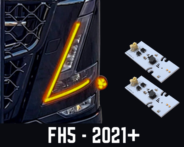 Ensemble de cartes de circuit imprimé à LED blanc chaud pour Volvo FH5 FM5 FH Aero à partir de 2021
