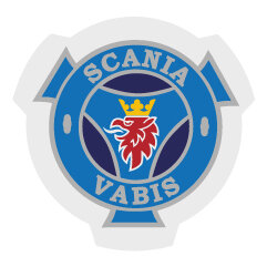 Adesivo Emblema Scania 16 Vabis Blu