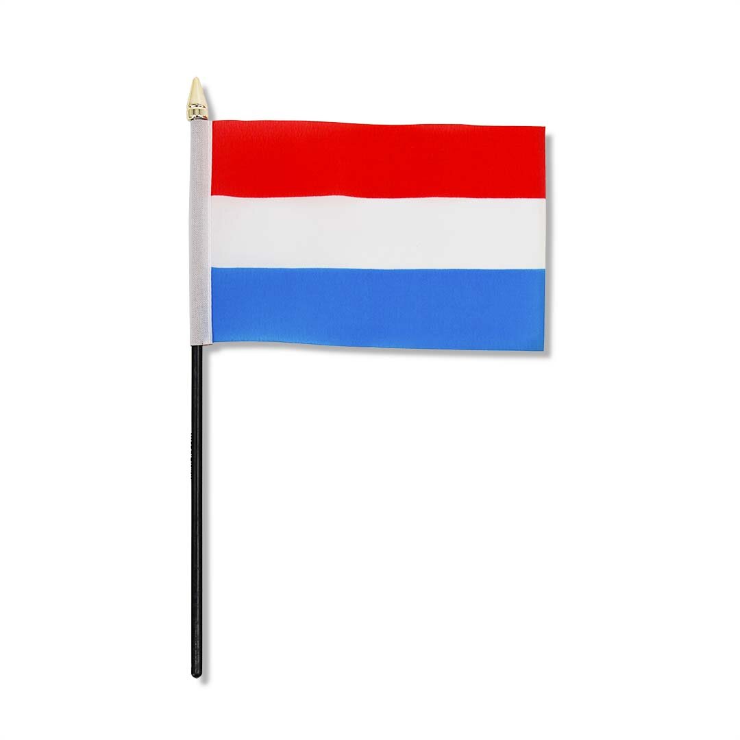 FLAG-LU Flag 10x15cm Black Plastic Stand Gold-colored Masthead