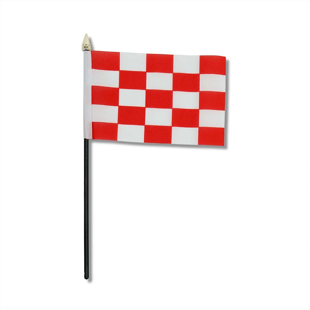 BANDIERA-NB Bandiera 10x15 CM Asta in Plastica Nera Punta dell'Asta Dorata