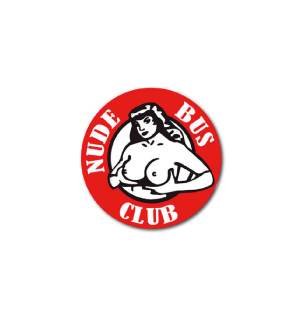 NUDE BUS CLUB Adesivo per camion Ø 5cm