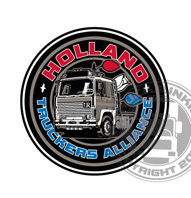 Holland Truckers Alliance Ø 11 Cm Film d'Impression de Haute Qualité Garantie de Résistance des Couleurs 5 Ans