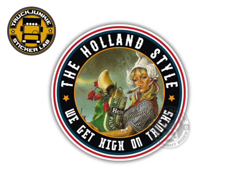 Hollandse Stijl Truck Sticker 11cm