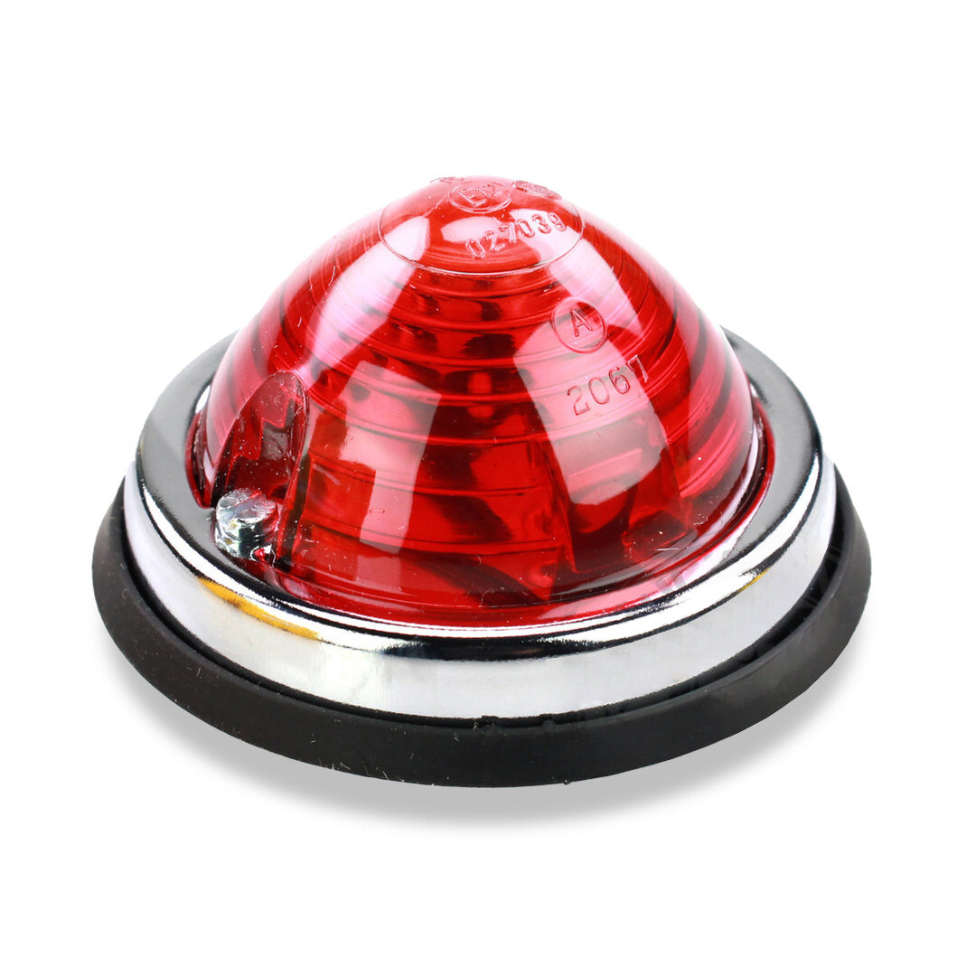Hella Lampenglas Rot Festoon 36mm Stahlgrundplatte Kunststoffunterlage Chromring