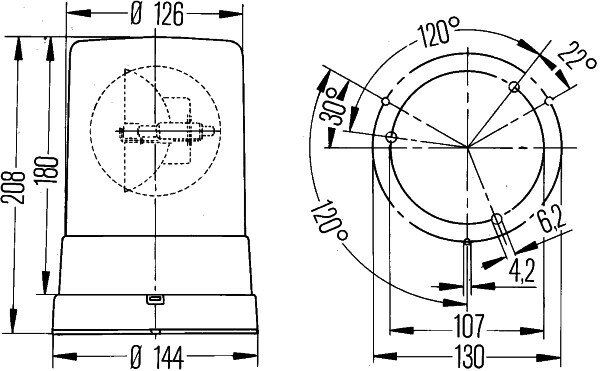 HELLA - KL710 - ORANGE - 24V