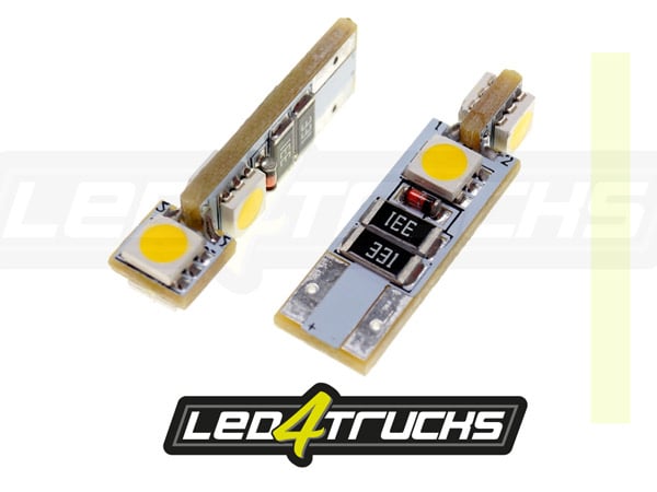 Extra Puissant 4 x 3-Puce SMD-Diodes W3W W5W Douille 31 mm 9 mm 24-33 V 1,2 Watt