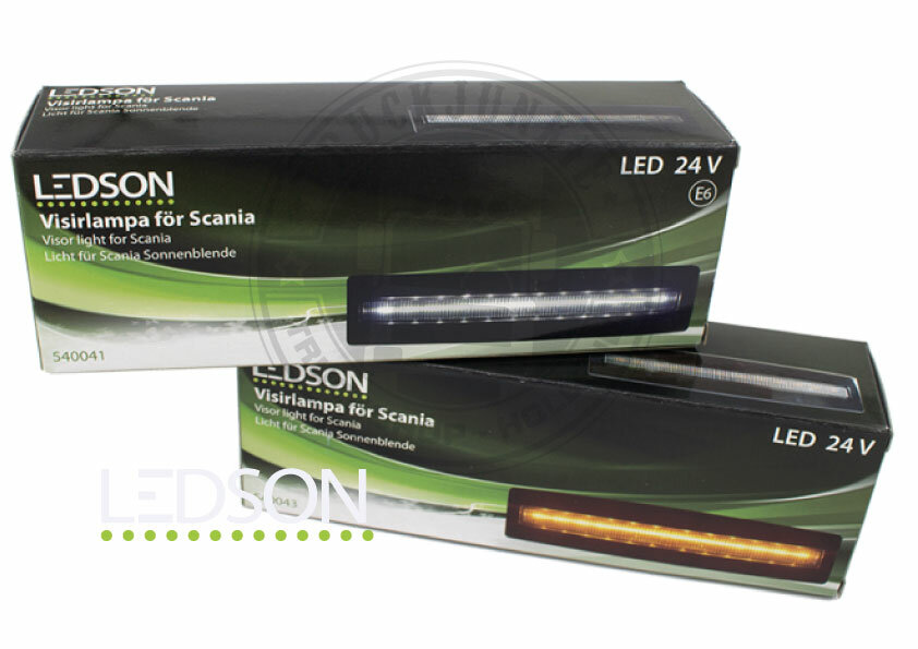 Feux de position de pare-soleil LED Ledson à double couleur commutables pour modèles Scania R/P/G/T
