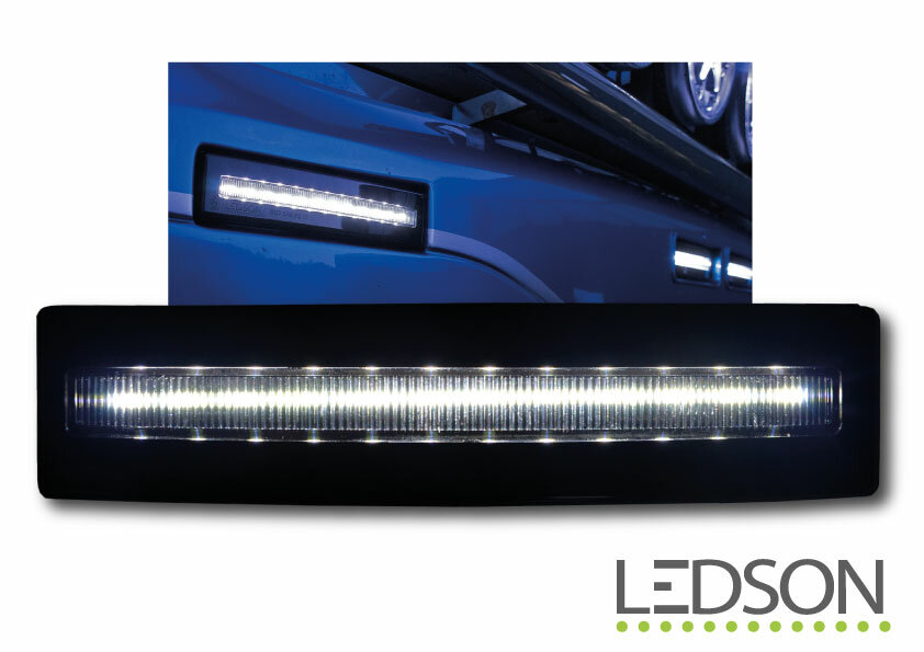Feux de position de pare-soleil LED Ledson à double couleur commutables pour modèles Scania R/P/G/T