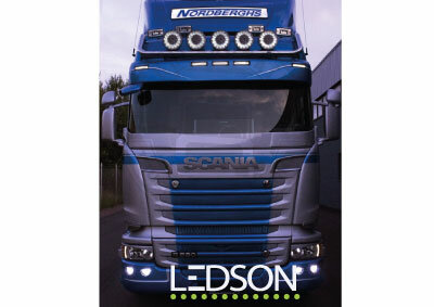Feux de position de pare-soleil LED Ledson à double couleur commutables pour modèles Scania R/P/G/T