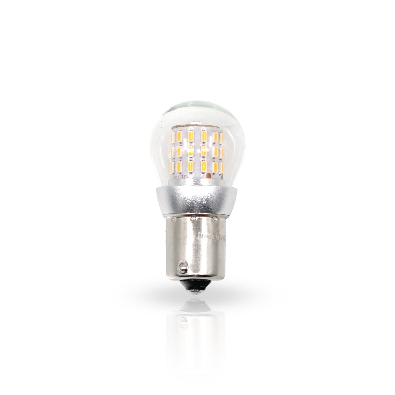 Talmu Éclairage LED BA15s Blanc Chaud 10‑30V