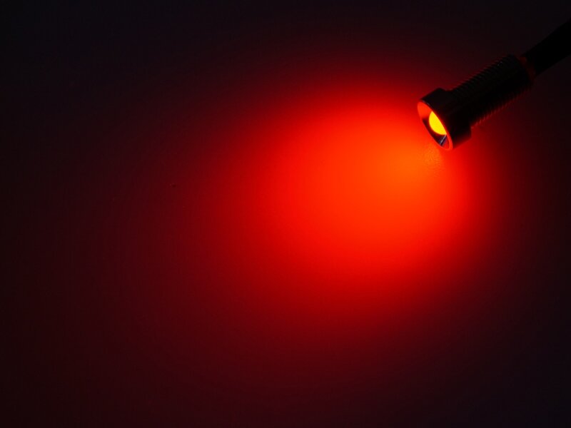 Mini Spots LED 24V Rouge 5 Pièces Cadre Noir