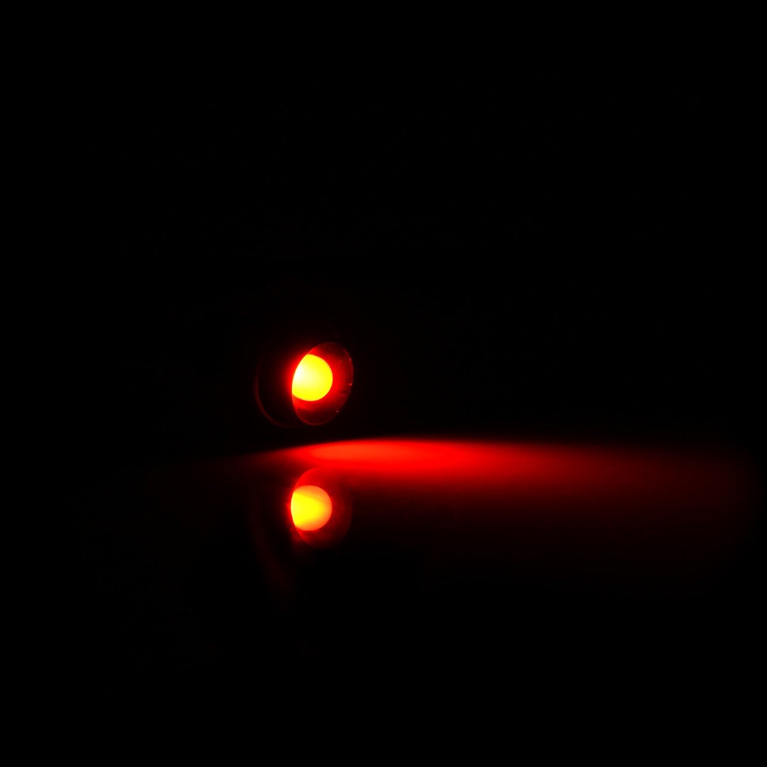 Mini Spots LED 24V Rouge 5 Pièces Cadre Noir