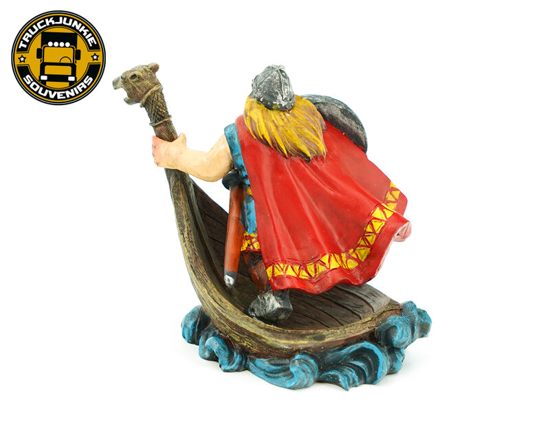 Boutique de Souvenirs Nordiques Figurine Viking 10CM Avec Bouclier Debout Sur Navire