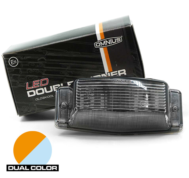 Omnius Oldskool LED Doppio Bruciatore Fumé Bianco/Arancione Commutabile