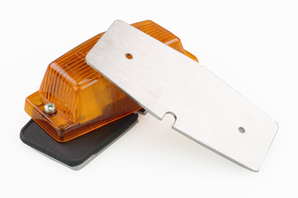 Turbo Truckparts Plaque arrière double brûleur en acier inoxydable 2 mm