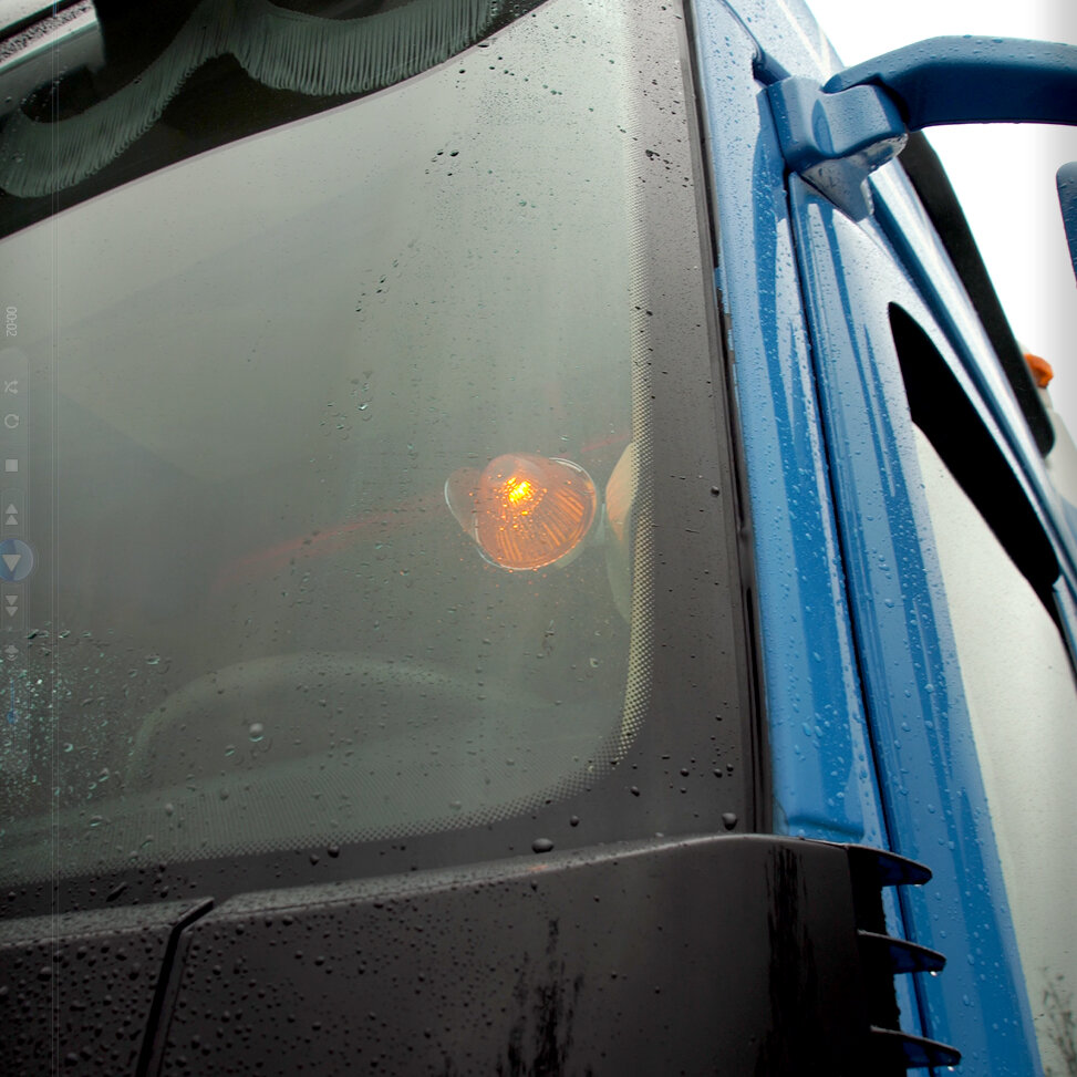 RSLO Oldskool Orange Style de Fenêtre Léger Pour Camions 12V/24V Avec Pare-soleil Intégré