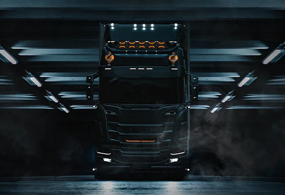Strands 9" Voll-LED-Fernscheinwerfer mit orange/weißem Positionslicht