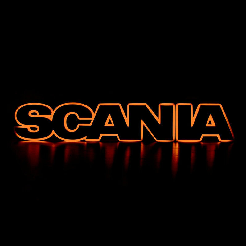 Plaque lumineuse LED Scania IP65 étanche adaptée pour logo de calandre d'origine 24V