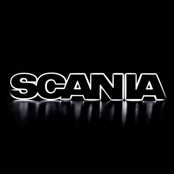 Plaque lumineuse LED Scania IP65 étanche adaptée pour logo de calandre d'origine 24V