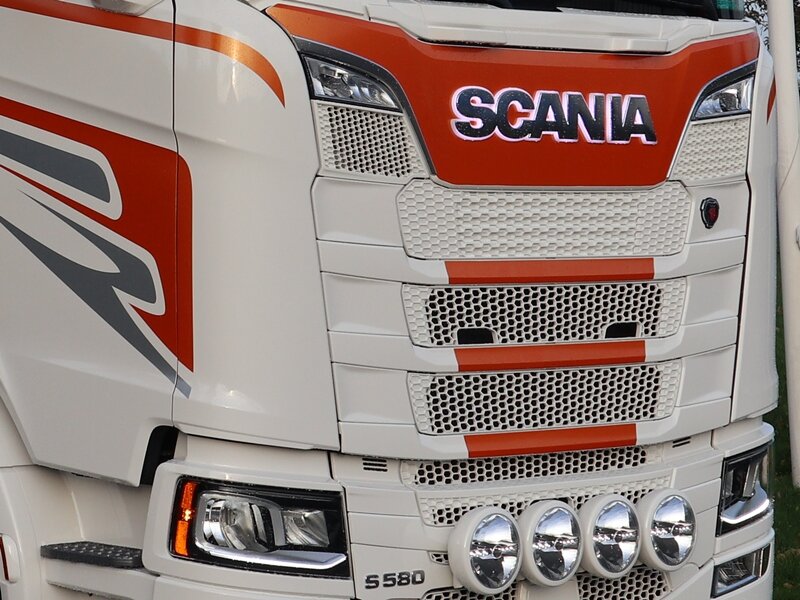 Plaque lumineuse LED Scania IP65 étanche adaptée pour logo de calandre d'origine 24V