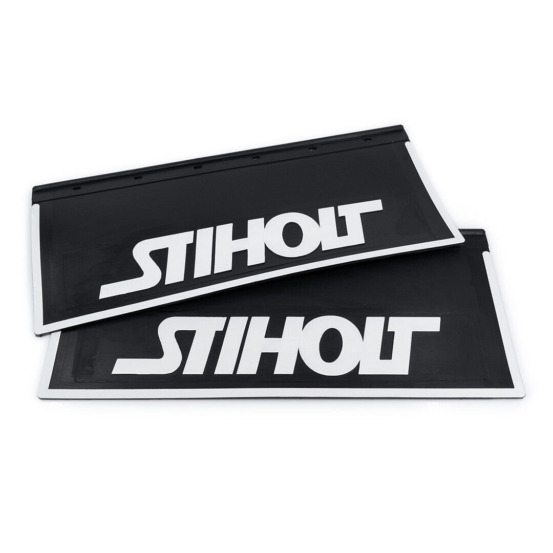 STIHOLT Bavette Noire 70x35cm Pare-chocs Avant Caoutchouc Par Set
