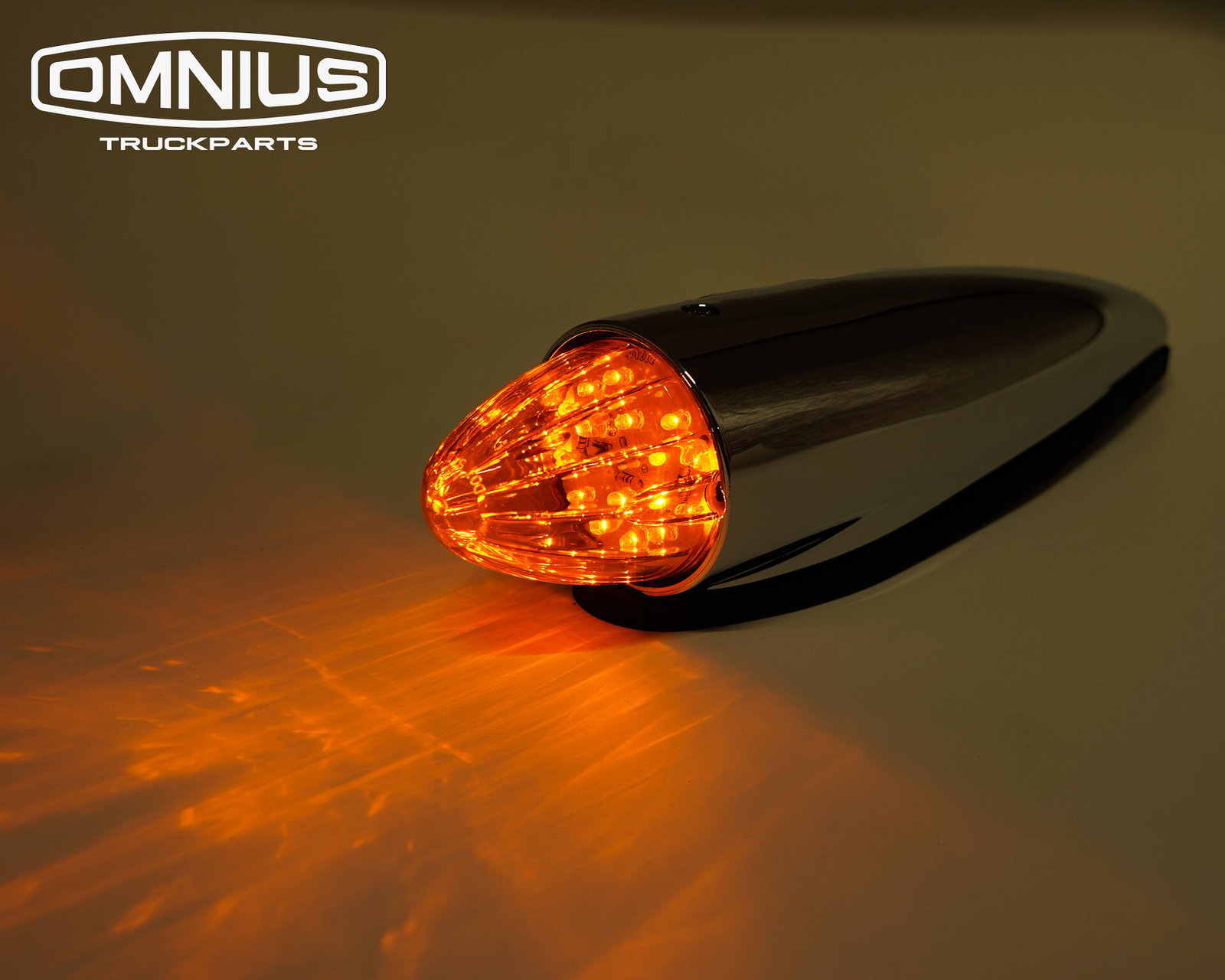 Omnius Torpedo Lampe LED 24 Volts 19 LEDs IP67 Polycarbonate ABS Chromé 380x85x80mm