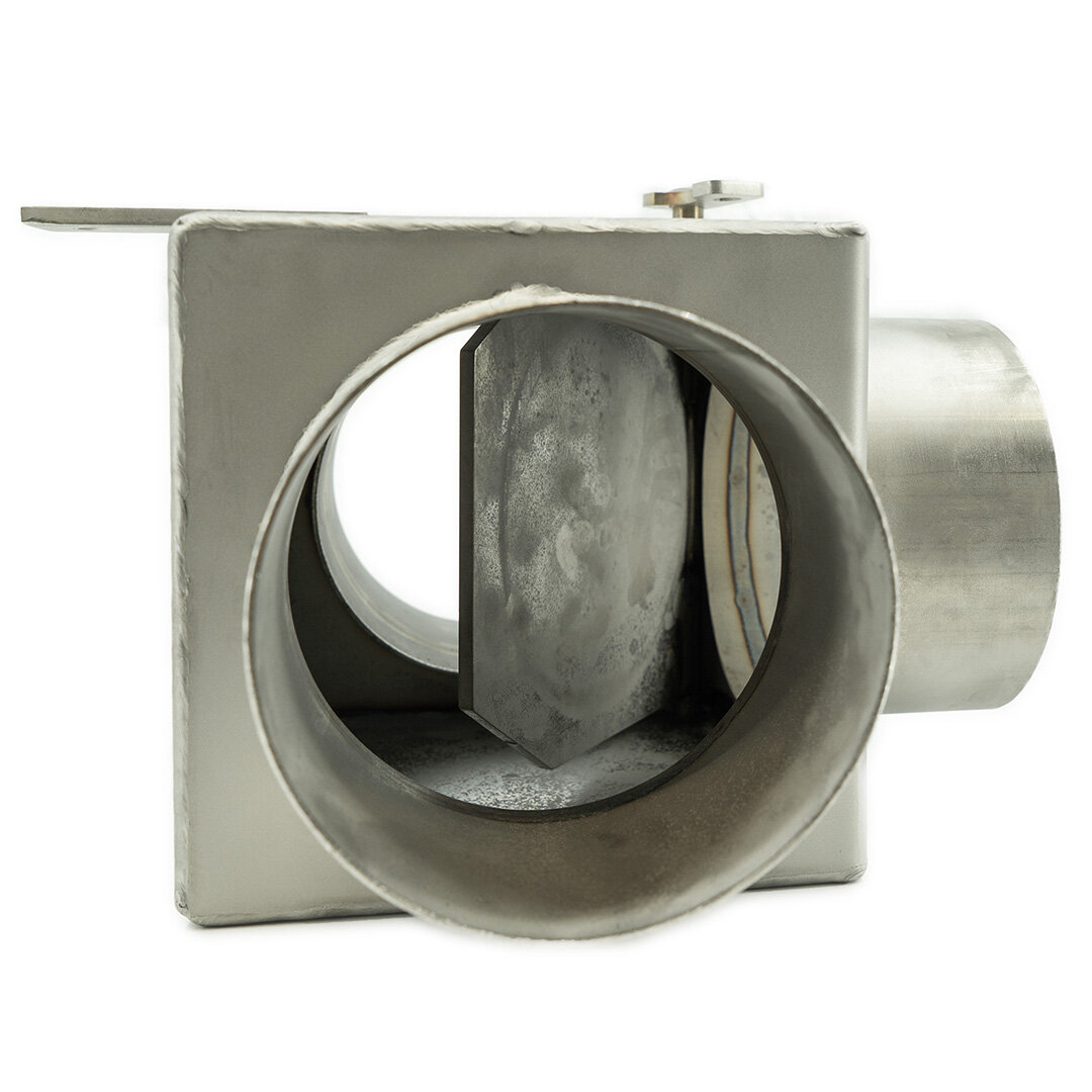 Valvola di scambio scarico in acciaio inox Cilindro a doppio effetto Elettrovalvola 24V 114mm 129mm