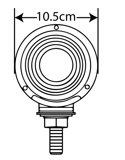 Porte-lampe Ø 10,5 cm BA15S 12V
