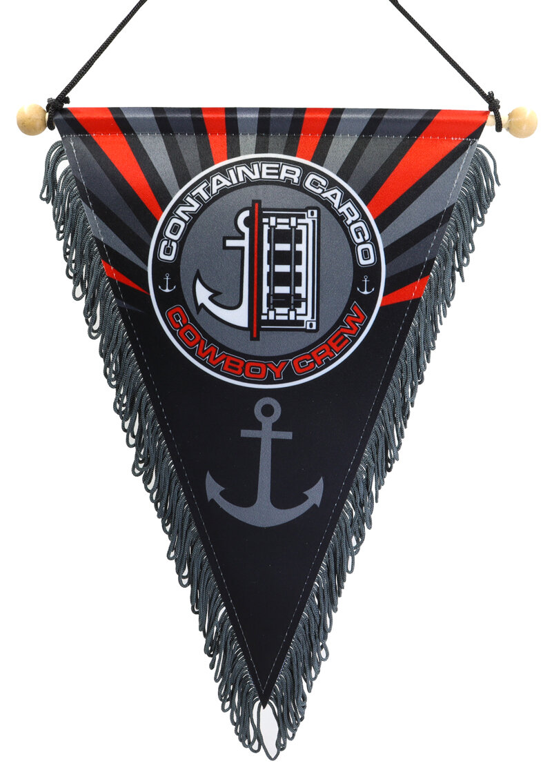 Fanion – Container cargo – Cowboy crew – 20 x 30 cm