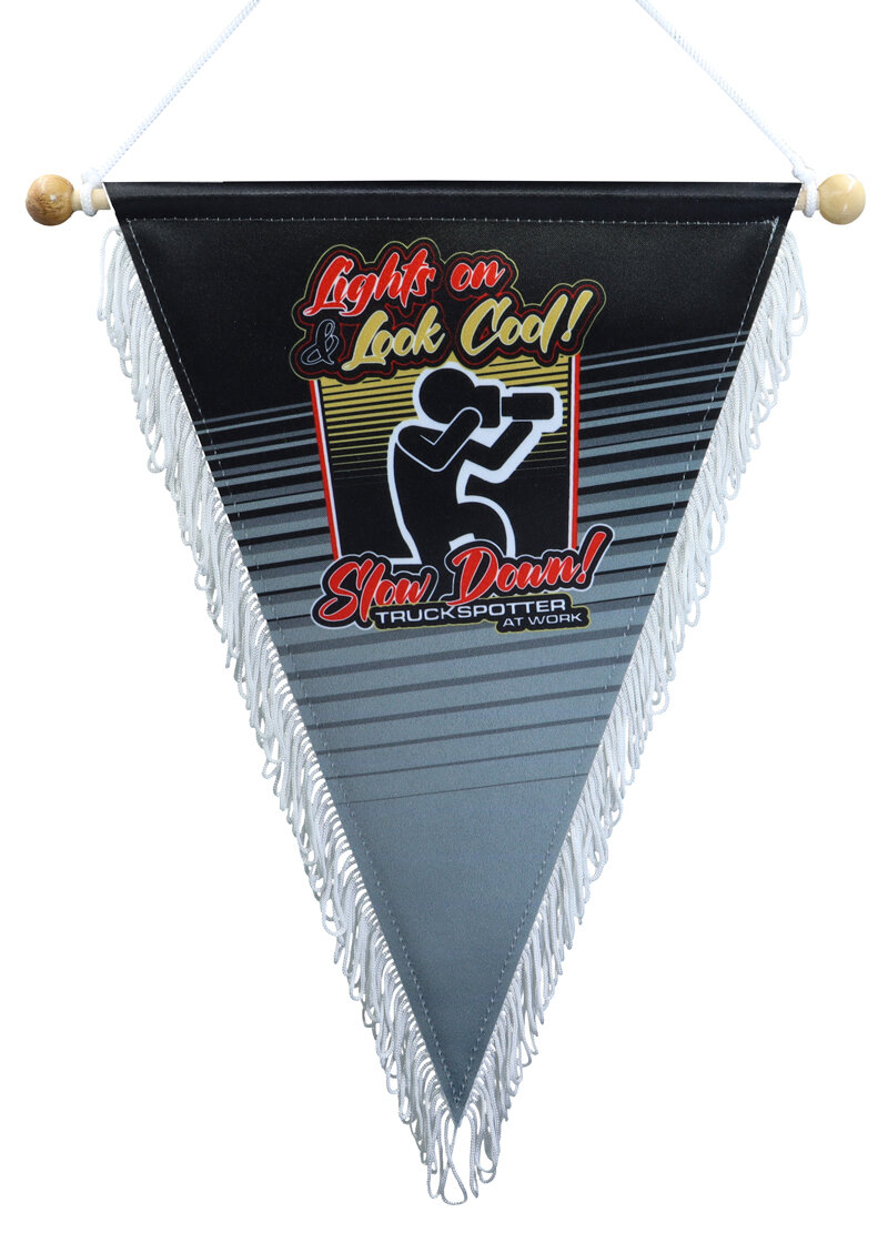 Fanion – Truckspotter Ralentissez ! – 20 x 30 cm