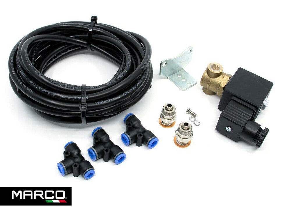 Connexion pour 2 klaxons à air 24V 8mm 6 mètres de tuyau d'air avec valve électrique incluse