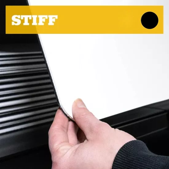 Spatlap 250x25/33/40cm - Zwart - Stug/Flexibel - Zonder Print