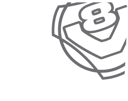V8 Logo Raamsticker