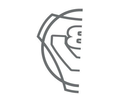 V8 Logo Half Raamsticker