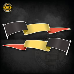 Lot d'autocollants « Drapeau flottant » Belgique 14 cm / 35 cm