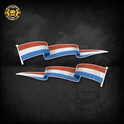 Klistermärkesflaggset Holland 14 cm / 35 cm