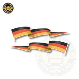 Sticker Waving Flag Set Germany 14cm / 35cm