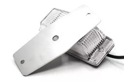 Omnius Oldskool LED Double brûleur Blanc + Cadre