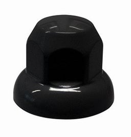 Capuchons d'écrou de roue en plastique noir 32mm Hauteur 46mm Paquet de 20 pièces