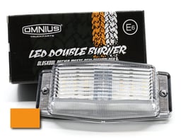Omnius Oldskool LED Double brûleur Orange vif + Cadre