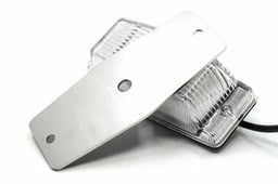 Omnius Oldskool LED Double brûleur Orange/Blanc Commutable + Cadre