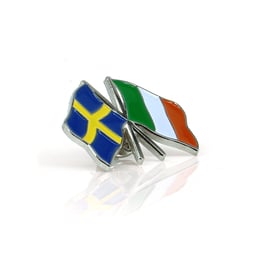 Épingle argentée Suède Italie 3x2,2 cm