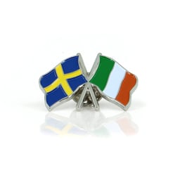 Épingle argentée Suède Italie 3x2,2 cm