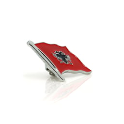 Épingle Albanie couleur argent 2,5x2,5cm
