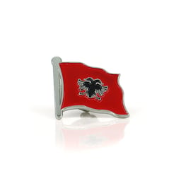 Épingle Albanie couleur argent 2,5x2,5cm