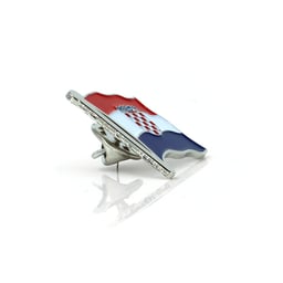 Épingle drapeau Croatie argentée 2,5x2,5cm